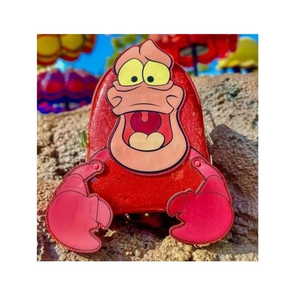 Loungefly Disney The Little Mermaid Sebastian Mini Backpack Glow in the Dark NWT main image 9